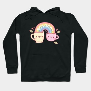 Cute Teacups Bes Teas Besties Pun Rainbow Hoodie